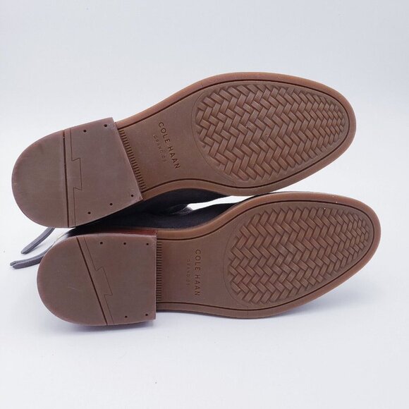 Cole Haan Riona Grand Back Zip Bootie Slouch Ankle Boot Gray Suede Women's 7.5 - Picture 9 of 11